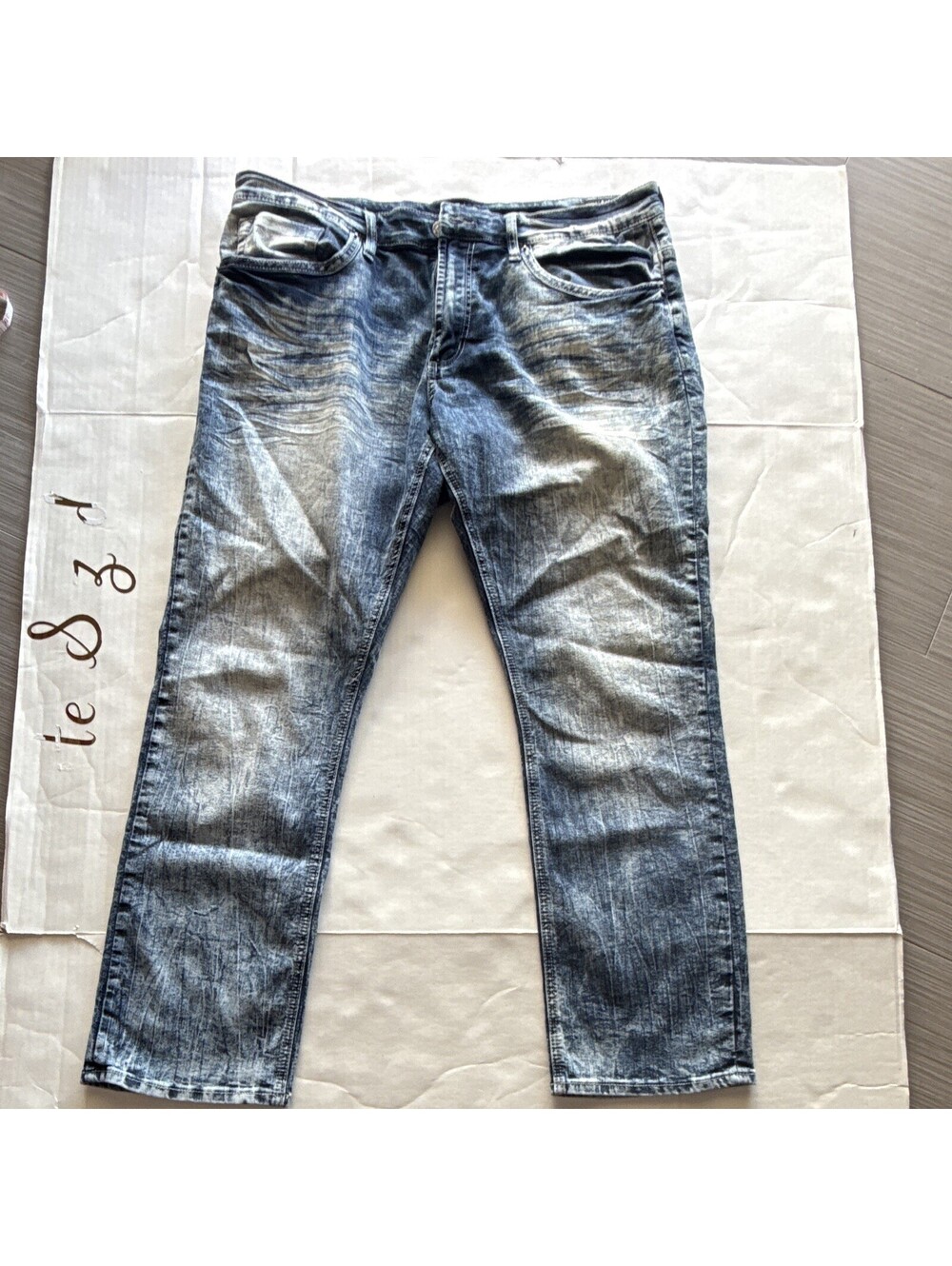 Buffalo David Bitton Skinny Stretch Denim Jeans Mens Blue Light Wash Size 36